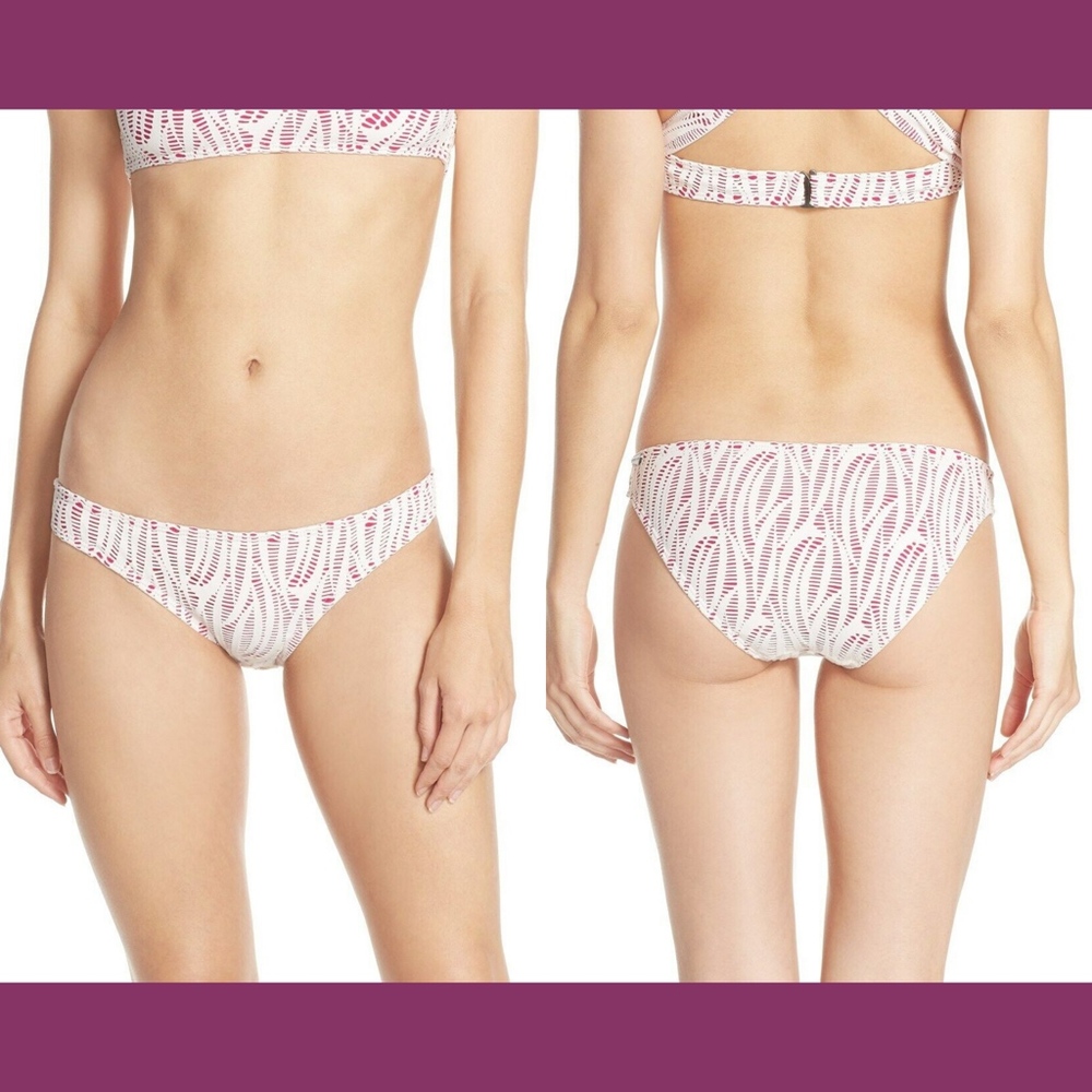 NWT‎ $125 PRISM Punta Bikini Bottoms in Ivory/Fuchia-Rose [SZ 42 IT]